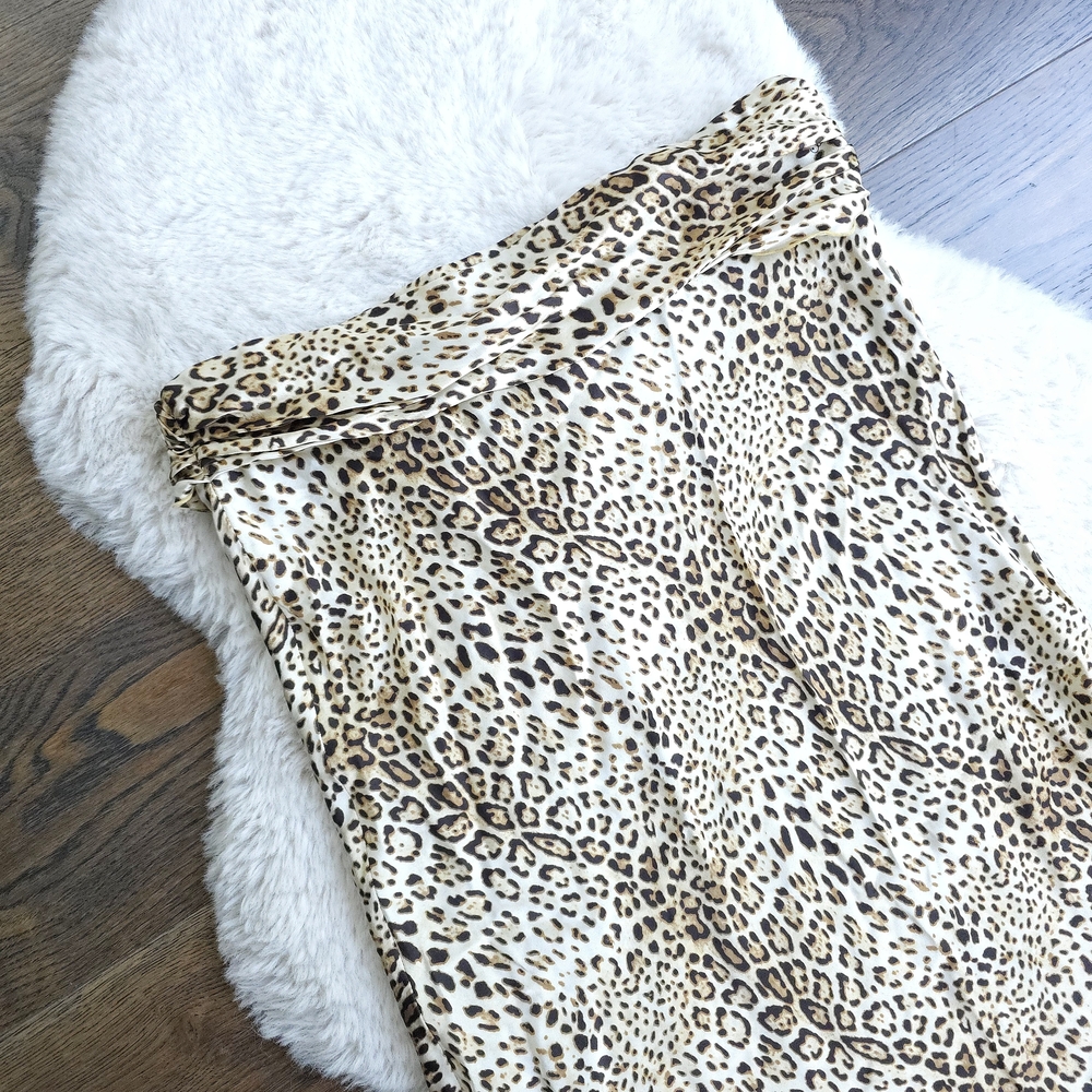 Deadstock Roberto Cavalli Class SS2004 Cheetah Office Siren Slip Silk Skirt - Picture 4 of 8